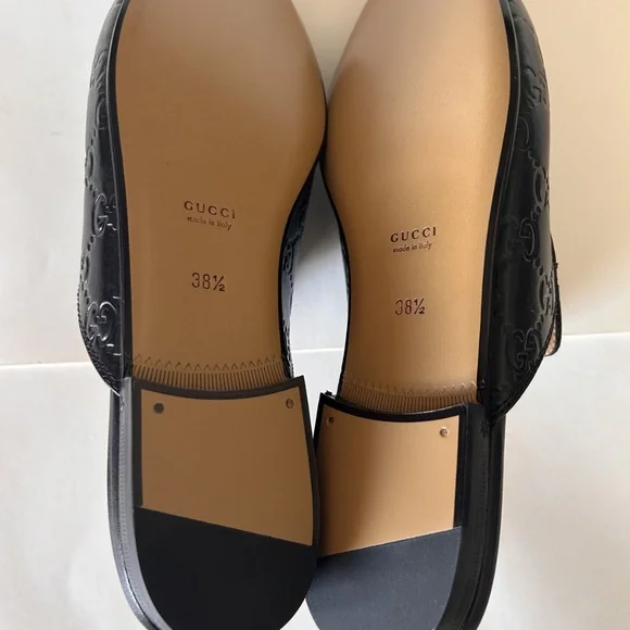 GUCCI GG Monogram Princetown Horsebit Leather Slip-On Loafer Black Size 8.5 NIB - Picture 6 of 9